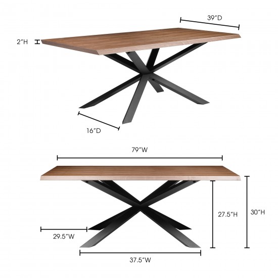 OSLO DINING TABLE WALNUT