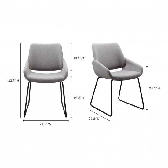 LISBOA DINING CHAIR LIGHT GREY