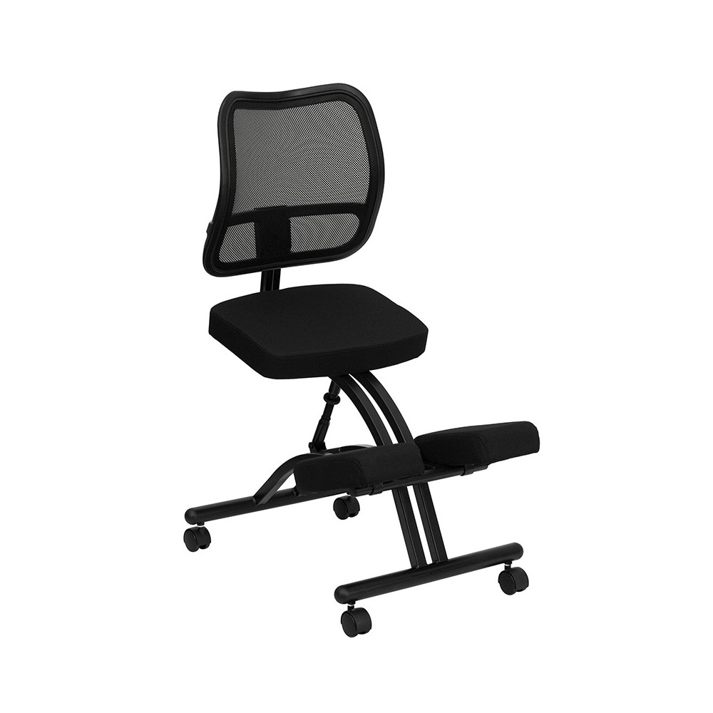 Mobile Ergonomic Kneeling Office Chair with Black Mesh Back Mobile Ergonomic Kneeling Office Chair with Black Mesh Back