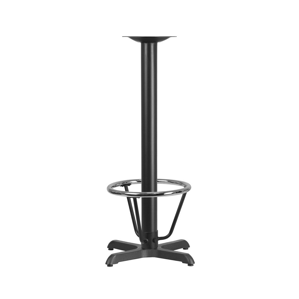 22'' x 22'' Restaurant Table X-Base with 3'' Dia. Bar Height Column and Foot Ring 22'' x 22'' Restaurant Table X-Base with 3'' Dia. Bar Height Column and Foot Ring