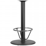24\'\' Round Restaurant Table Base with 4\'\' Dia. Bar Height Column and Foot Ring