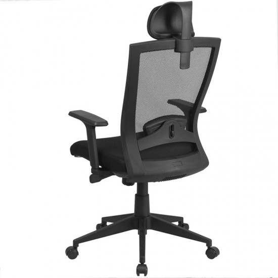 High Back Black Mesh Executive Swivel Ergonomic Office Chair with Back Angle Adjustment and Adjustable Arms