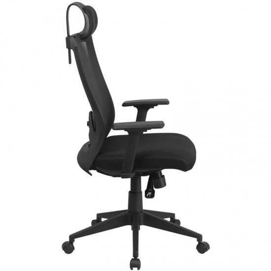 High Back Black Mesh Executive Swivel Ergonomic Office Chair with Back Angle Adjustment and Adjustable Arms