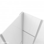 QWALL-VS 28-32 in. W x 41-1/2 in. D x 76 in. H Acrylic Backwall Kit in White