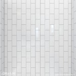 QWALL-VS 32-36 in. W x 41-1/2 in. D x 76 in. H Acrylic Backwall Kit in White