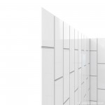 QWALL-VS 44-48 in. W x 41-1/2 in. D x 76 in. H Acrylic Backwall Kit in White