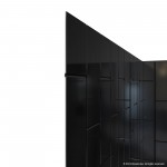 QWALL-VS 50-54 in. W x 41-1/2 in. D x 76 in. H Acrylic Backwall Kit in Black