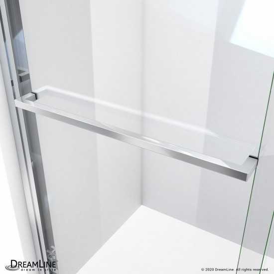 Duet Plus 44-48 in. W x 72 in. H Semi-Frameless Bypass Sliding Shower Door in Chrome