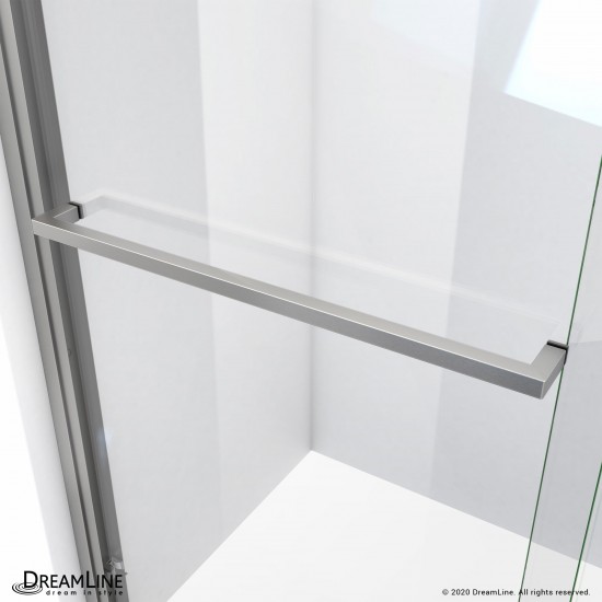 Duet Plus 44-48 in. W x 72 in. H Semi-Frameless Bypass Sliding Shower Door in Brushed Nickel
