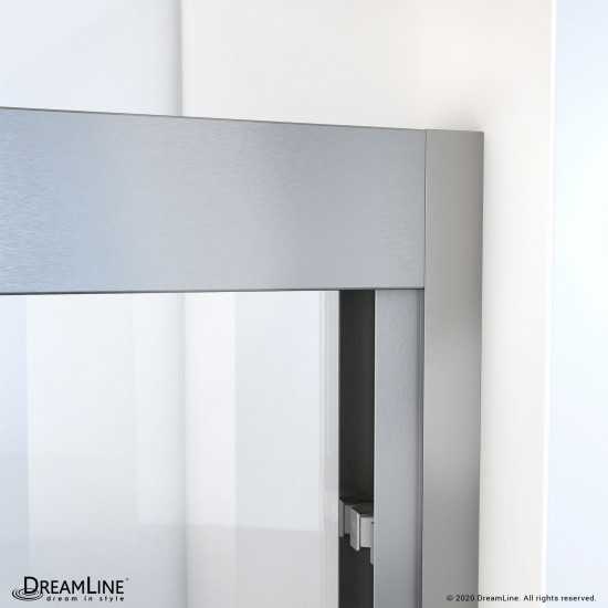 Duet Plus 44-48 in. W x 72 in. H Semi-Frameless Bypass Sliding Shower Door in Brushed Nickel