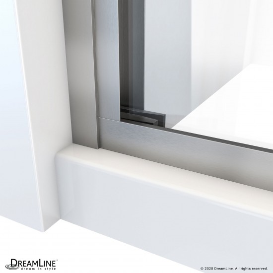 Duet Plus 44-48 in. W x 72 in. H Semi-Frameless Bypass Sliding Shower Door in Brushed Nickel