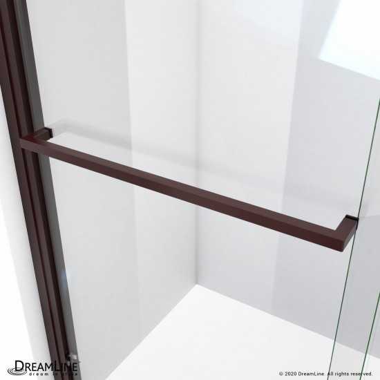 Duet Plus 44-48 in. W x 72 in. H Semi-Frameless Bypass Sliding Shower Door in Oil Rubbed Bronze