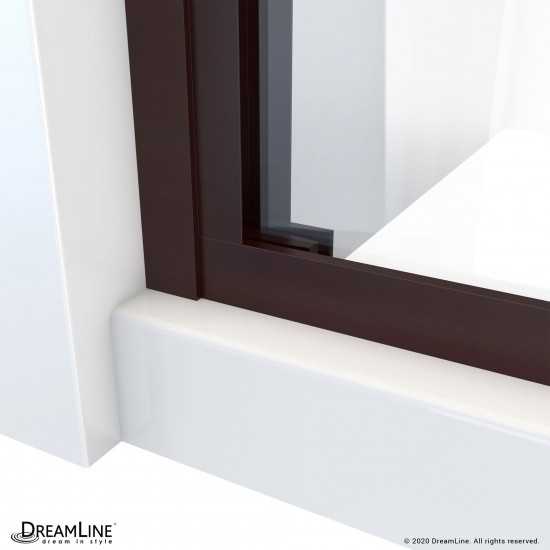 Duet Plus 44-48 in. W x 72 in. H Semi-Frameless Bypass Sliding Shower Door in Oil Rubbed Bronze