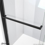 Duet Plus 44-48 in. W x 72 in. H Semi-Frameless Bypass Sliding Shower Door in Satin Black