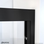 Duet Plus 44-48 in. W x 72 in. H Semi-Frameless Bypass Sliding Shower Door in Satin Black