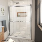 Duet Plus 50-54 in. W x 72 in. H Semi-Frameless Bypass Sliding Shower Door in Chrome