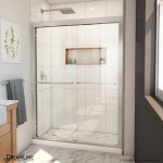Duet Plus 50-54 in. W x 72 in. H Semi-Frameless Bypass Sliding Shower Door in Brushed Nickel