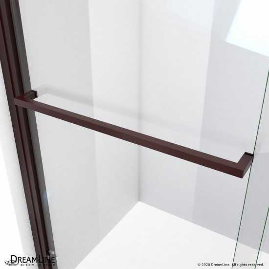 Duet Plus 50-54 in. W x 72 in. H Semi-Frameless Bypass Sliding Shower Door in Oil Rubbed Bronze