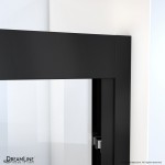 Duet Plus 50-54 in. W x 72 in. H Semi-Frameless Bypass Sliding Shower Door in Satin Black