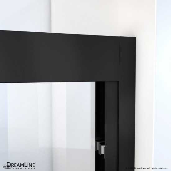 Duet Plus 50-54 in. W x 72 in. H Semi-Frameless Bypass Sliding Shower Door in Satin Black
