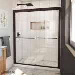 Duet Plus 56-60 in. W x 72 in. H Semi-Frameless Bypass Sliding Shower Door in Oil Rubbed Bronze