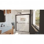 Duet Plus 56-60 in. W x 72 in. H Semi-Frameless Bypass Sliding Shower Door in Oil Rubbed Bronze