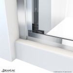 Duet Plus 55-59 in. W x 58 in. H Semi-Frameless Bypass Sliding Tub Door in Chrome