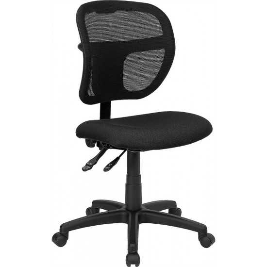 Mid-Back Black Mesh Swivel Task Office Chair with Back Height Adjustment