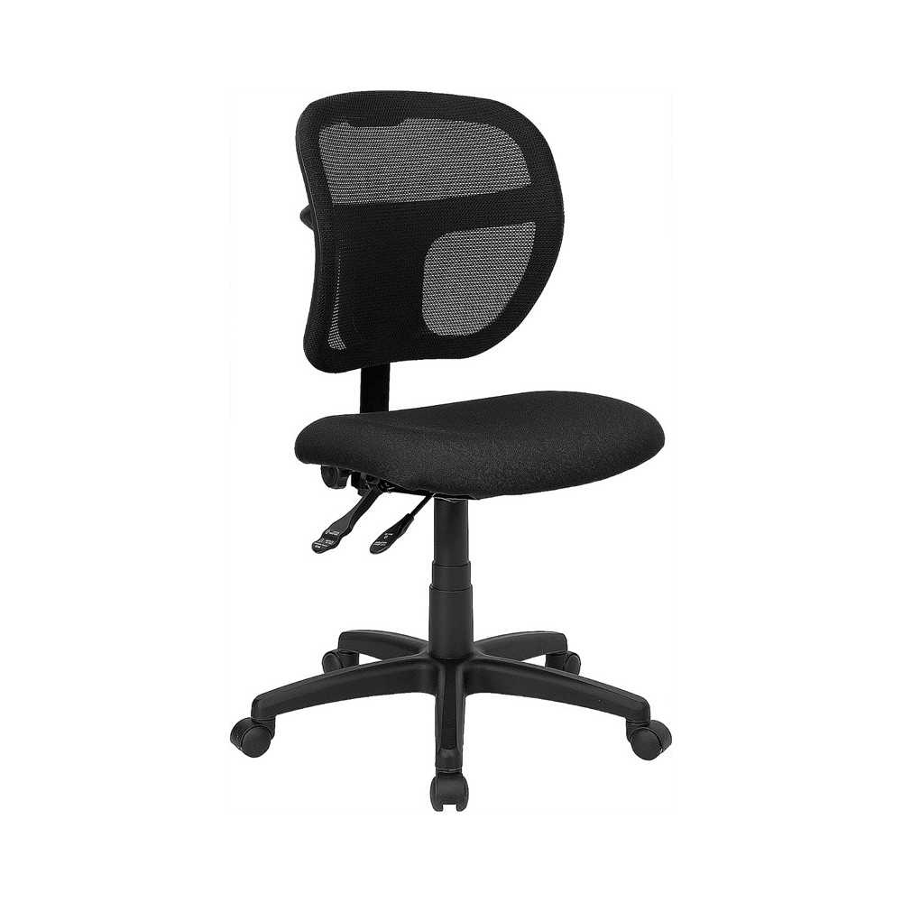 Mid-Back Black Mesh Swivel Task Office Chair with Back Height Adjustment Mid-Back Black Mesh Swivel Task Office Chair with Back Height Adjustment