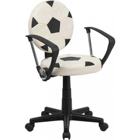 Soccer Swivel Task Office Chair with Arms