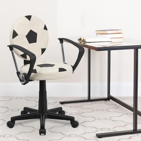 Soccer Swivel Task Office Chair with Arms