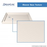 SlimLine 32 in. D x 32 in. W x 2 3/4 in. H Corner Drain Double Threshold Shower Base in Biscuit