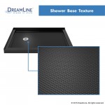 SlimLine 32 in. D x 32 in. W x 2 3/4 in. H Corner Drain Double Threshold Shower Base in Black