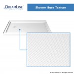 SlimLine 34 in. D x 48 in. W x 2 3/4 in. H Left Drain Double Threshold Shower Base in White