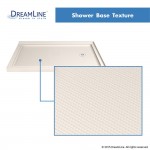 SlimLine 36 in. D x 48 in. W x 2 3/4 in. H Right Drain Double Threshold Shower Base in Biscuit
