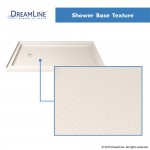 SlimLine 36 in. D x 54 in. W x 2 3/4 in. H Left Drain Double Threshold Shower Base in Biscuit