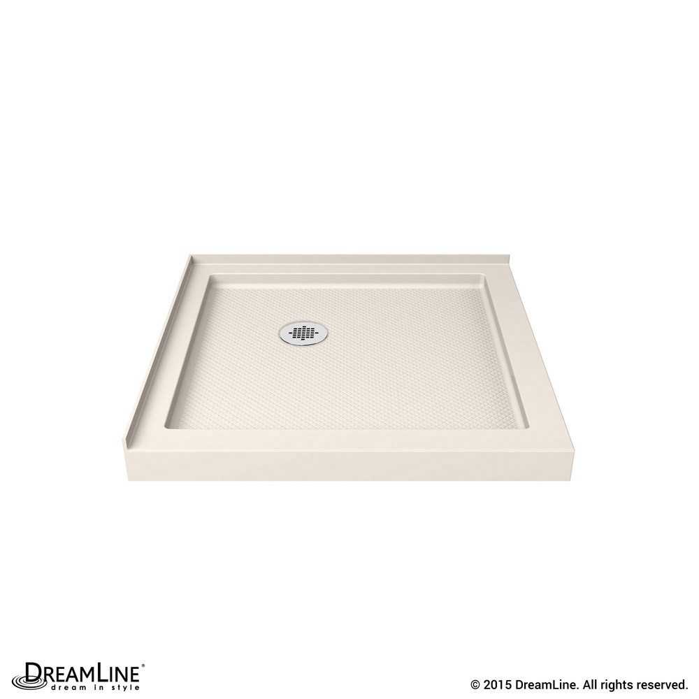 SlimLine 42 in. D x 42 in. W x 2 3/4 in. H Double Threshold Shower Base in Biscuit SlimLine 42 in. D x 42 in. W x 2 3/4 in. H Double Threshold Shower Base in Biscuit
