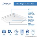 SlimLine 36 in. D x 36 in. W x 2 3/4 in. H Corner Drain Neo-Angle Shower Base in White