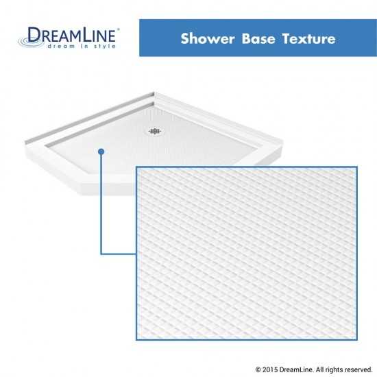 SlimLine 36 in. D x 36 in. W x 2 3/4 in. H Corner Drain Neo-Angle Shower Base in White