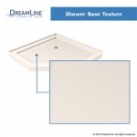 SlimLine 36 in. D x 36 in. W x 2 3/4 in. H Corner Drain Neo-Angle Shower Base in Biscuit