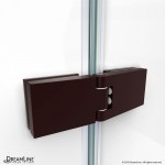 Aqua Ultra 48 in. W x 58 in. H Frameless Hinged Tub Door in Oil Rubbed Bronze