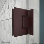 Unidoor 31-32 in. W x 72 in. H Frameless Hinged Shower Door in Oil Rubbed Bronze