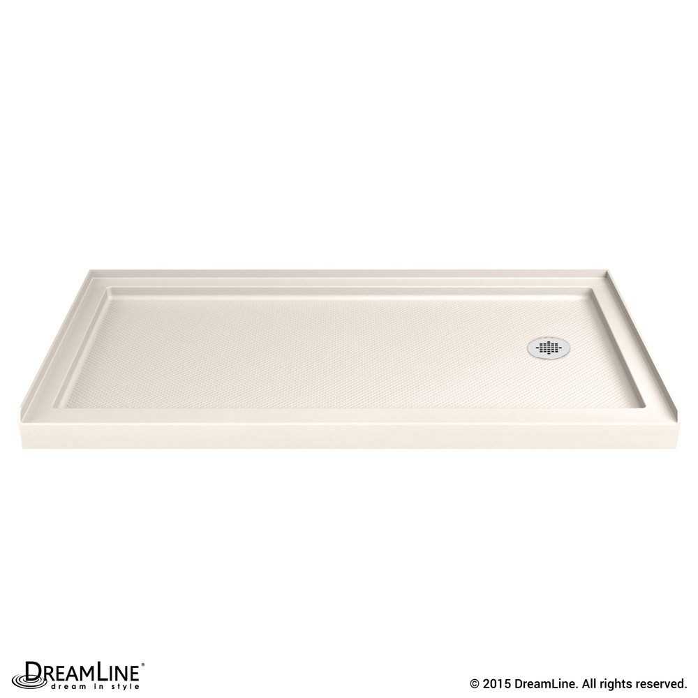 SlimLine 36 in. D x 60 in. W x 2 3/4 in. H Right Drain Single Threshold Shower Base in Biscuit SlimLine 36 in. D x 60 in. W x 2 3/4 in. H Right Drain Single Threshold Shower Base in Biscuit