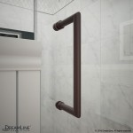 Unidoor 35-36 in. W x 72 in. H Frameless Hinged Shower Door with Support Arm in Oil Rubbed Bronze