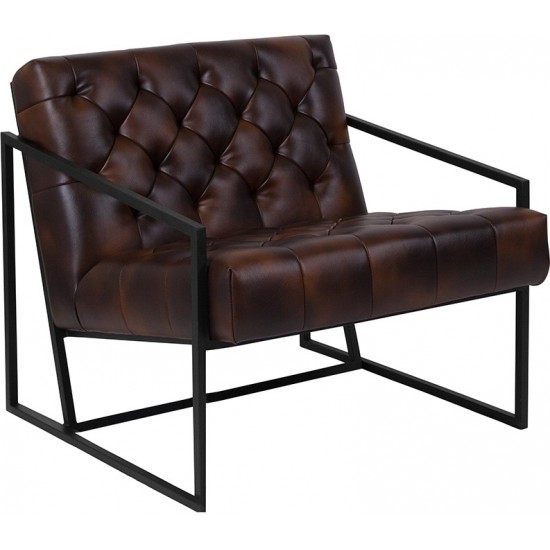 Bomber Jacket LeatherSoft Tufted Lounge Chair