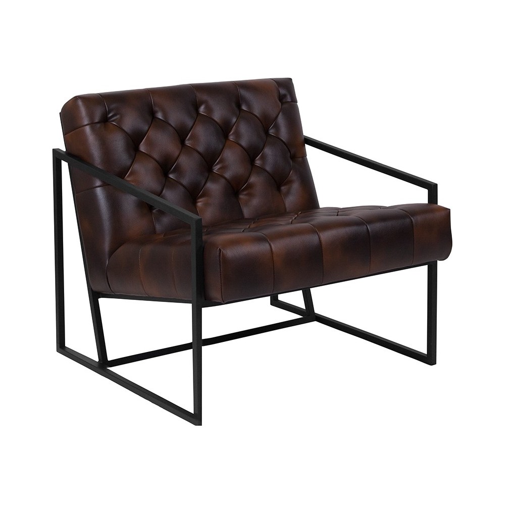 Bomber Jacket LeatherSoft Tufted Lounge Chair