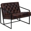 Bomber Jacket LeatherSoft Tufted Lounge Chair