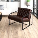 Bomber Jacket LeatherSoft Tufted Lounge Chair