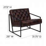 Bomber Jacket LeatherSoft Tufted Lounge Chair