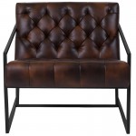 Bomber Jacket LeatherSoft Tufted Lounge Chair